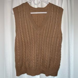 Beige Sweater Vest, M
